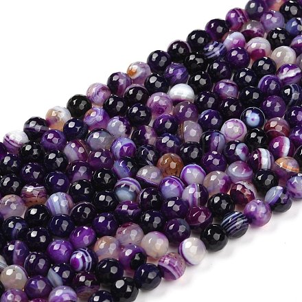 Natural Agate Beads Strands G-H1593-6mm-2-1