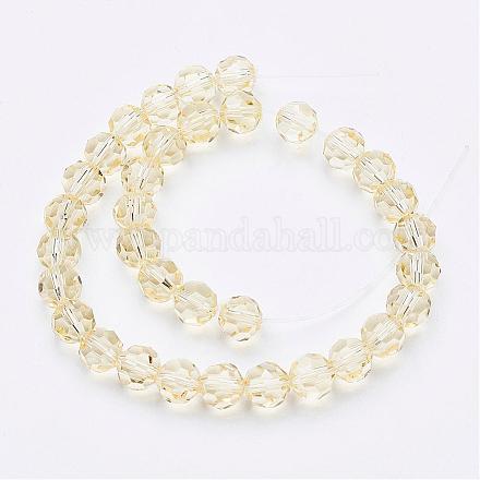 Faceted Round Imitation Austrian Crystal Glass Bead Strands G-PH0008-09-8mm-1