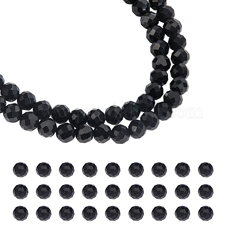 Nbeads 2 hebras perlas de espinela negra natural hebras G-NB0004-61-1