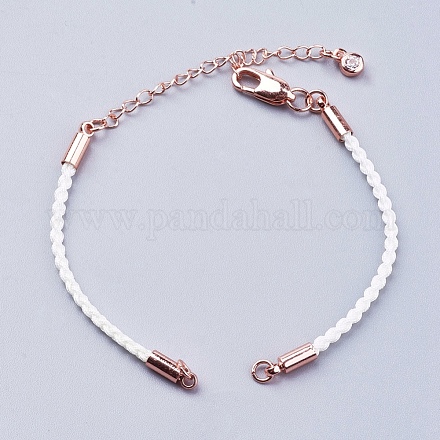Braided Cotton Cord Bracelet Making MAK-I006-27RG-1