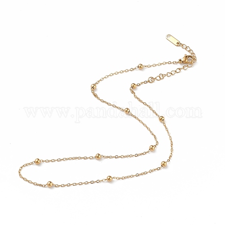 Ion Plating(IP) 304 Stainless Steel Satellite Chain Necklace for Men Women NJEW-K245-011A-1