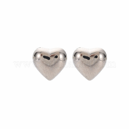 Серьги-гвоздики в форме сердца для женщин EJEW-S213-02B-01S-RS-1