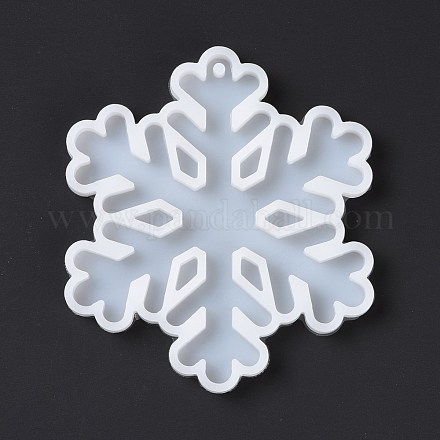 Moldes de silicona para colgantes de copos de nieve DIY-K051-26-1