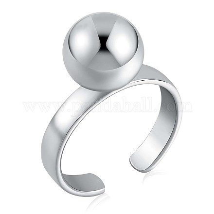 Кольцо-манжета с круглым шариком и родиевым покрытием для женщин JR910A-1