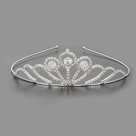 Fashionable Wedding Crown Rhinestone Hair Bands OHAR-S194-01-1