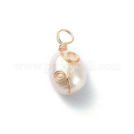 Grade AA Natural Cultured Freshwater Pearl Pendants PALLOY-JF02072-1