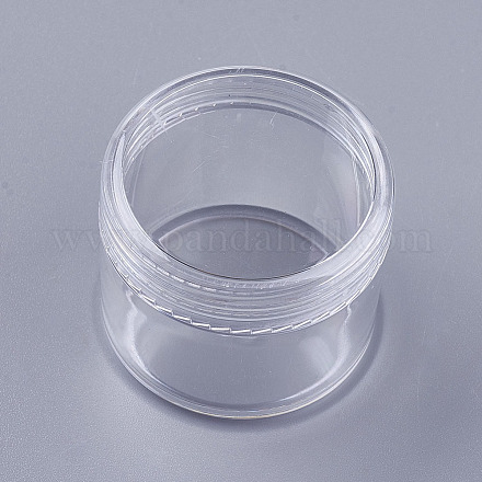 20g psプラスチックポータブルフェイシャルクリームジャー  空の詰め替え化粧品容器  ねじ蓋付き  透明  3.7x3.1cm  容量：20g MRMJ-WH0011-J03-1