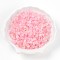 Frosted Transparent Acrylic Beads, Flower, with Gold Foil, Pink, 5.5~6x3mm, Hole: 1.5mm, about 1086pcs/50g