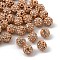 Polymer Clay Rhinestone Beads, Pave Disco Ball Beads, Grade A, Half Drilled, Round, Light Peach, PP9(1.5.~1.6mm), 6mm, Hole: 1.2mm
