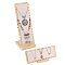 Bamboo Wood Jewelry Collection Necklace Display Stand, with Leather, Rectangle, Beige, 26.5x10x9.5cm