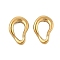 304 Stainless Steel Linking Rings, Irregular Shape, PVD Vacuum Plating, Real 18K Gold Plated, 15.5x11x3mm, Inner Diameter: 10x6mm
