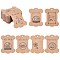 42 Pcs 7 Styles Kraft Paper Cord Display Cards, Rectangle, BurlyWood, 100~103x79~80mm, 6pcs/style