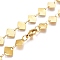 304 Stainless Steel Link Chain Necklaces, with Lobster Claw Clasp, Rhombus, Golden, 16.37 inch(41.6cm)