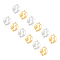 UNICRAFTALE 12pcs 2 Colors Flat Round with Map Links 304 Stainless Steel Connectors Golden & Stainless Steel Color Link Connector for DIY Necklaces Bracelets Jewelry Making, Hole 1.5mm
