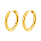 Stylish Stainless Steel Hoop Earrings, Golden