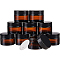 Portable Glass Cosmetics Cream Jar, Empty Refillable Bottle, Column, Coconut Brown, 3.9x5.2cm, Capacity: 30g, 10pcs