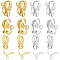 40Pcs 2 Colors 304 Stainless Steel Clip-on Earring Findings, Real Gold Plated & Stainless Steel Color, 12x6x9mm, Hole: 1.2mm, 20pcs/color