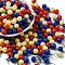 Opaque Acrylic Beads, Round, Colorful, 7~7.5x7.5~7.8x7.5~7.8mm, Hole: 1.6mm