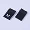 Clothing Size Labels(M), Garment Accessories, Size Tags, Black, 18x12.5x1mm, 200pcs/bag