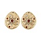 304 Stainless Steel Crystal Rhinestone & Natural Carnelian(Mixed Dyed and Undyed) Pendants, Star Egg Shape Charms, Real 14K Gold Plated, 25x20x4mm, Hole: 1.2mm