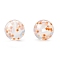 Transparent Silicone Focal Beads, Round, Chocolate, 12mm