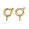 304 Stainless Steel Spring Ring Clasps, Ion Plating(IP), Real 18K Gold Plated, 10x6.5x1.5mm, Hole: 2.2mm