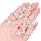 2Pcs Transparent Beads, AB Color, Unicorn, Clear, 25x26mm, Hole: 2.5mm