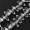 Transparent Glass Beads Strands, Bullet, Clear, 9x4mm, Hole: 0.9mm, about 100pcs/strand, 14.17''(36cm)
