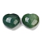 Heart Natural Green Aventurine Palm Stone, Anxiety Healing Pocket Thumb Stone, 45.5x39.5~40.5x24.5~26.5mm