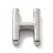 304 Stainless Steel Charms, Letter Charm, Letter H, 9.5x7.5x3mm, Hole: 1.6mm