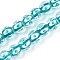 Handmade Lampwork Beads Strands, Bead in Bead, Round, Light Sea Green, 12~12.5mm, Hole: 1.4~1.6mm, about 45pcs/strand, 19.29 inch(49cm)