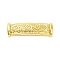 Brass Beads, Rectangle, Rack Plating, Long-Lasting Plated, Lead Free & Cadmium Free, Real 18K Gold Plated, 24x8x4mm, Hole: 1.6mm