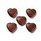 Synthetic Goldstone Beads, Half Drilled, Heart, 11.5x12x4mm, Hole: 1mm