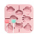 Food Grade DIY Silicone Molds, Lollipop Moulds, Chocolate Hard Candy Sucker Maker, Cat/Pig/Panda, 120x120x15mm