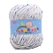 Polyester Yarn, Tweed Yarn, for Sweater Hat, for Knitting Crochet Supplies, White, 2mm, about 85.30 Yards(78m)/Skein