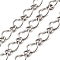 304 Stainless Steel Twist Link Chains, Unwelded, with Spool, Stainless Steel Color, 10.5x7.5x1.2mm