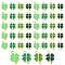 20Pcs 4 Styles Rack Plating Alloy Enamel Pendants, Cadmium Free & Nickel Free & Lead Free, Clover, Mixed Color, 19x11~13x~1.55mm, Hole: 1.6~2mm, 5pcs/style