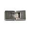 304 Stainless Steel Fold Over Clasps, Rectangle, Antique Silver, 27x12.5x6mm