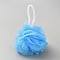 PE Shower Bath Puff, Bath Flower Ball, Blue, 170mm
