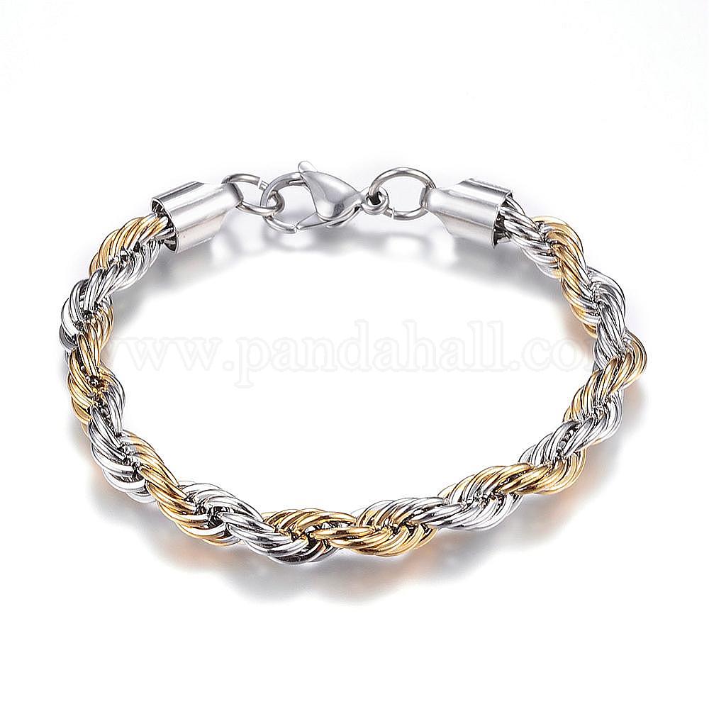Wholesale 304 Stainless Steel Rope Chain Bracelets