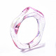 透明樹脂指輪  ABカラーメッキ  ミスティローズ  usサイズ6 3/4(17.1mm) RJEW-T013-001-E03-6