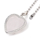 Heart Natural Rose Quartz Ceiling Fan Pull Chain Extenders FIND-JF00118-02-3