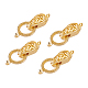CHGCRAFT 4 Sets Golden Brass Magnetic Clasps Connector with Loop Magnet Converter Necklace Clasps Jewellery Clasps for DIY Bracelet Necklace Making KK-CA0002-98-1