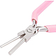 BENECREAT Round Nose Pliers Pink Jewelry Tools for Jewelry Making PT-BC0001-59-1
