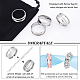 UNICRAFTALE 12Pcs Size 10 Stainless Steel Grooved Finger Ring with Velvet Pouches Blank Core Ring Round Empty Ring for Inlay Ring Jewelry Wedding Band Making STAS-UN0038-94C-5
