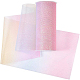 BENECREAT 2PCS Glitter Tulle Pink Tulle Fabric Rolls 6 inch x 10 yards (30 feet) for Decoration Bows OCOR-BC0004-06A-6