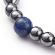 Non-magnétiques perles synthétiques d'hématite étirer bracelets BJEW-JB05925-3