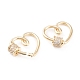 Brass Micro Pave Clear Cubic Zirconia Screw Carabiner Lock Charms X-KK-F814-31G-2