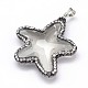 Étoiles de mer pendentifs en strass de verre X-GLAA-N0019-06C-2