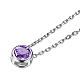 TINYSAND Rhodium Plated 925 Sterling Silver Rhinestone Pendant Necklace TS-N396-CP-2